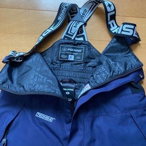 Polaris youth switchback snow bib size XL midnight blue
